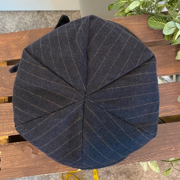 Stylish Pin Stripe GAP Bakers Boy Hat With Bow - Picture 4 of 10